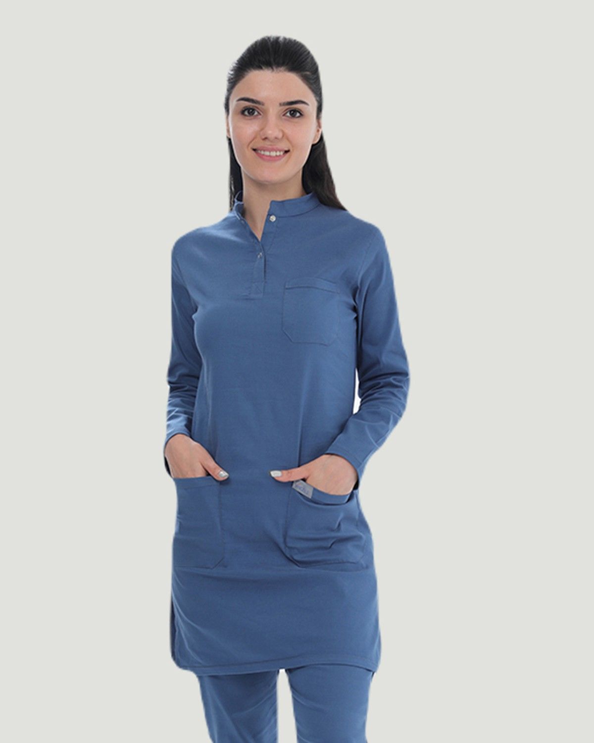 U-FLEX LİKRALI TESETTÜR CERRAHİ FORMA TAKIM Indigo - XXL