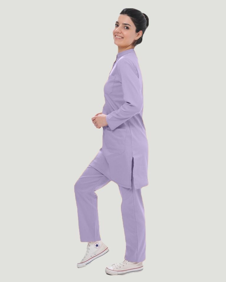 U-FLEX LİKRALI TESETTÜR CERRAHİ FORMA TAKIM XXL - Lila