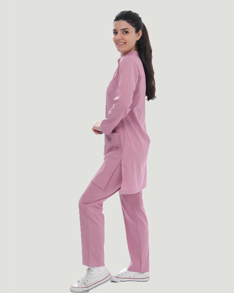 CORE-FLEX LİKRALI TESETTÜR UNİFORMA  TAKIM XS - Pudra