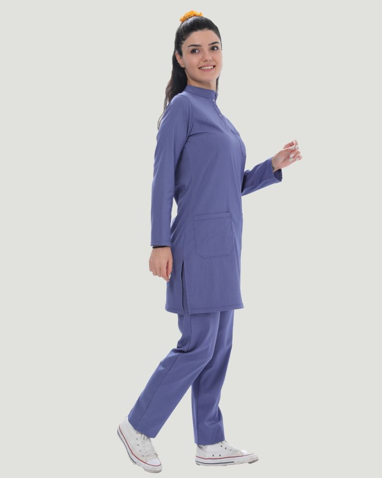 CORE-FLEX LİKRALI TESETTÜR UNİFORMA  TAKIM XS - Havacı Mavi