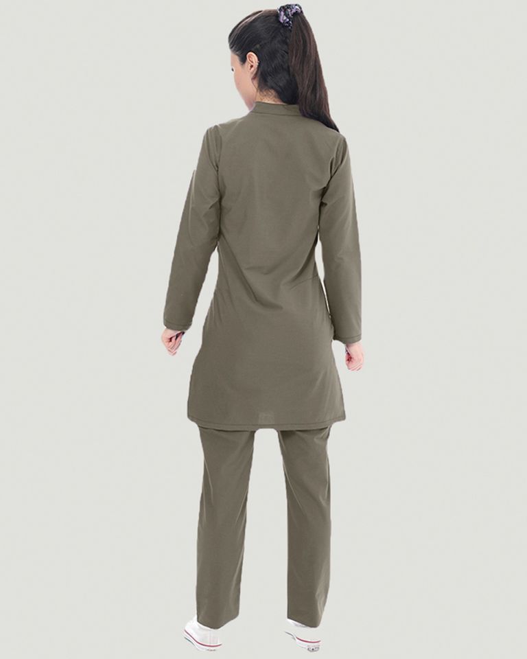 CORE-FLEX LİKRALI TESETTÜR UNİFORMA  TAKIM XS - Haki Yeşil