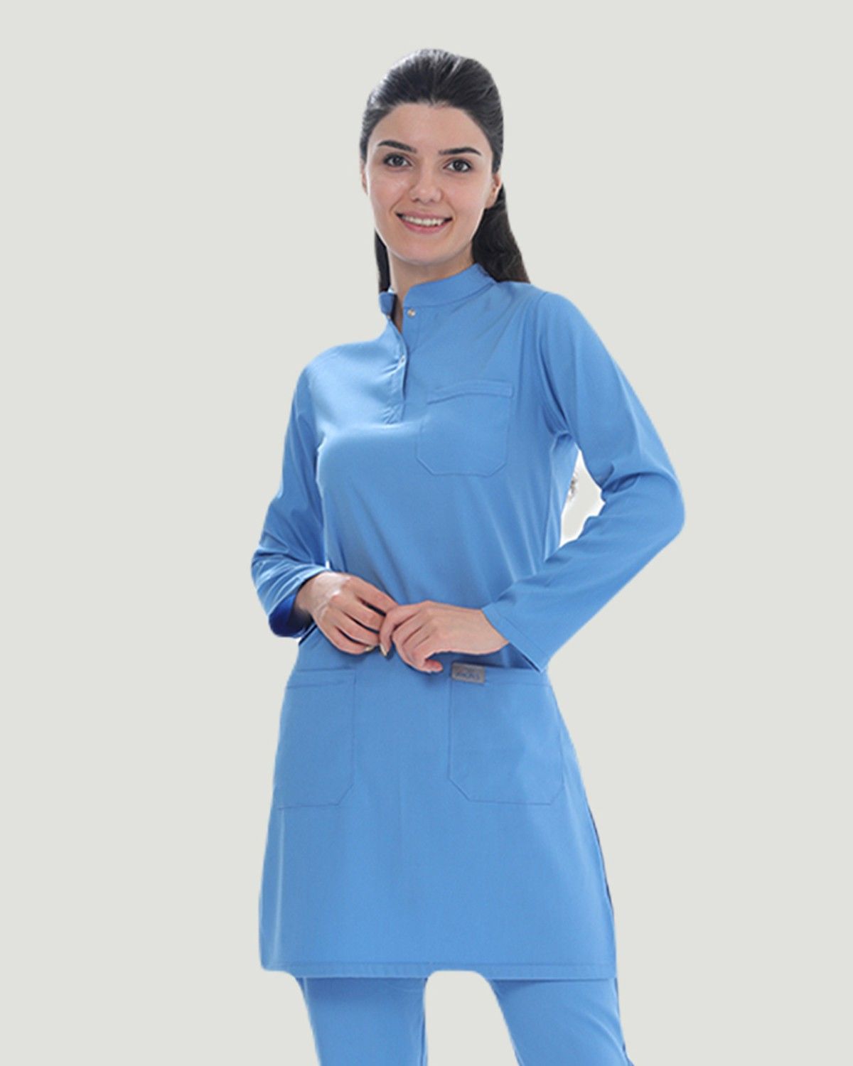 CORE-FLEX LİKRALI TESETTÜR UNİFORMA  TAKIM S - Parlament Mavi