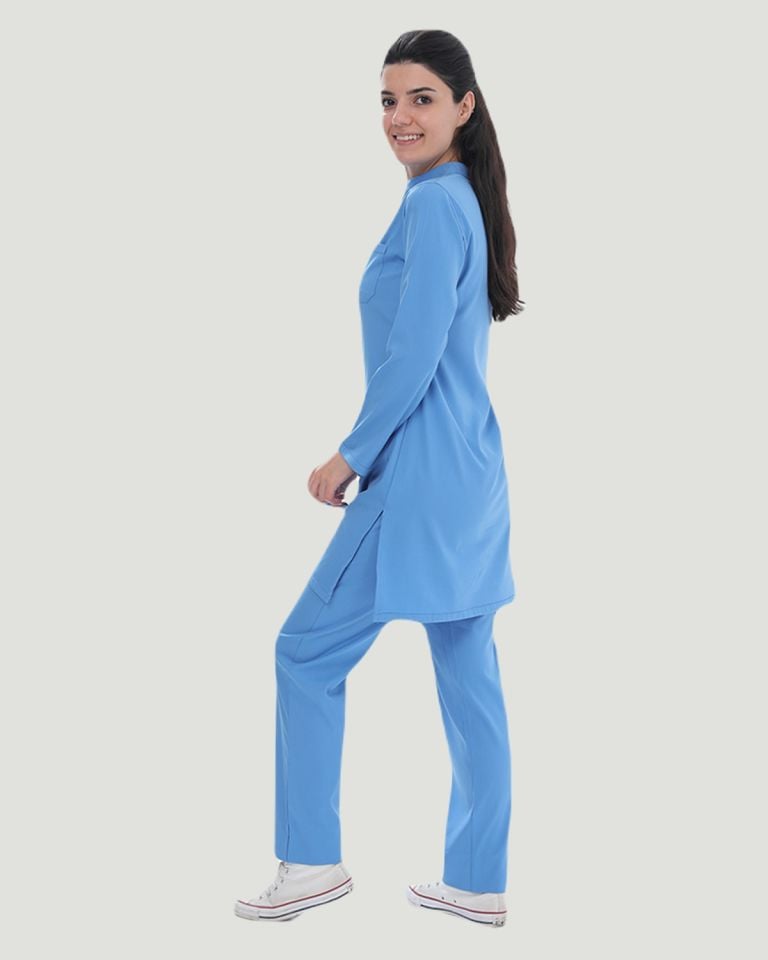 CORE-FLEX LİKRALI TESETTÜR UNİFORMA  TAKIM S - Parlament Mavi