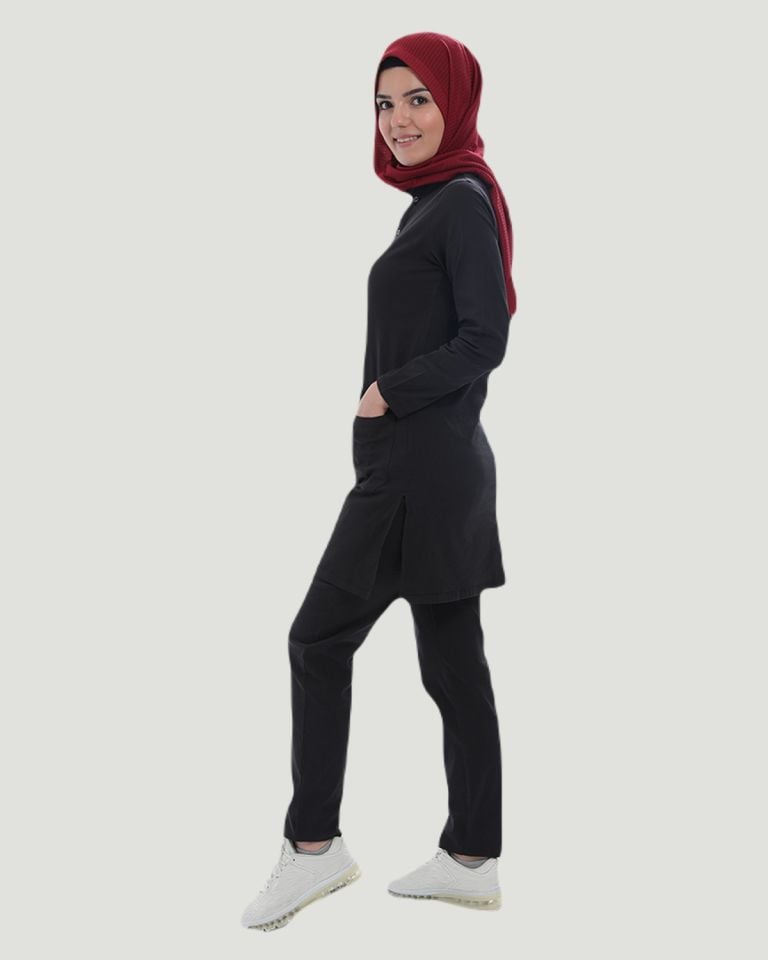 CORE-FLEX LİKRALI TESETTÜR UNİFORMA  TAKIM M - Siyah