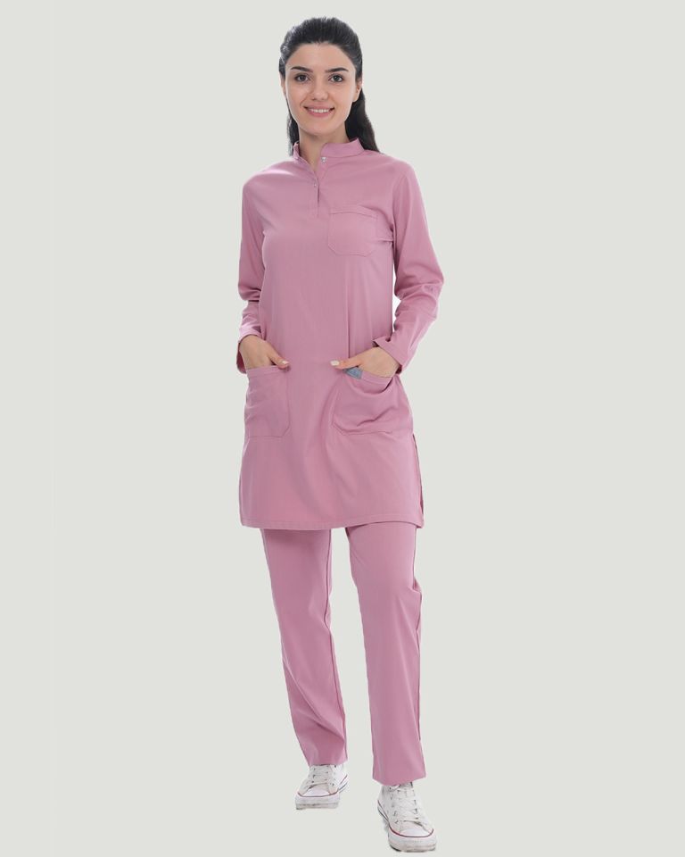 CORE-FLEX LİKRALI TESETTÜR UNİFORMA  TAKIM M - Pudra