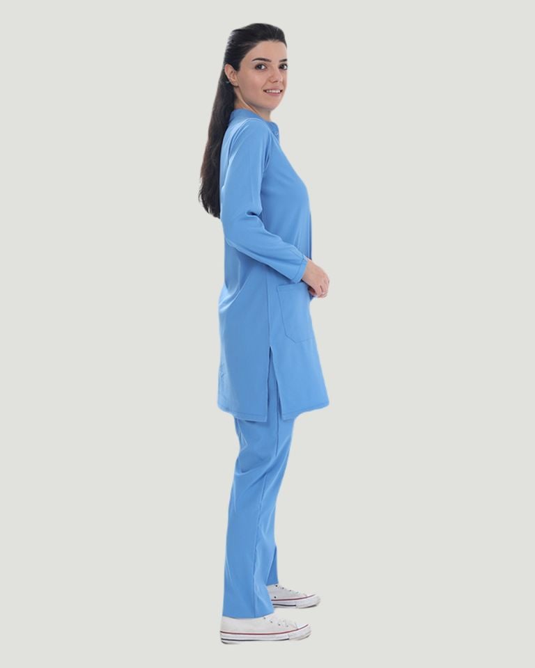 CORE-FLEX LİKRALI TESETTÜR UNİFORMA  TAKIM L - Parlament Mavi