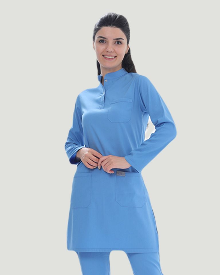 CORE-FLEX LİKRALI TESETTÜR UNİFORMA  TAKIM XL - Parlament Mavi