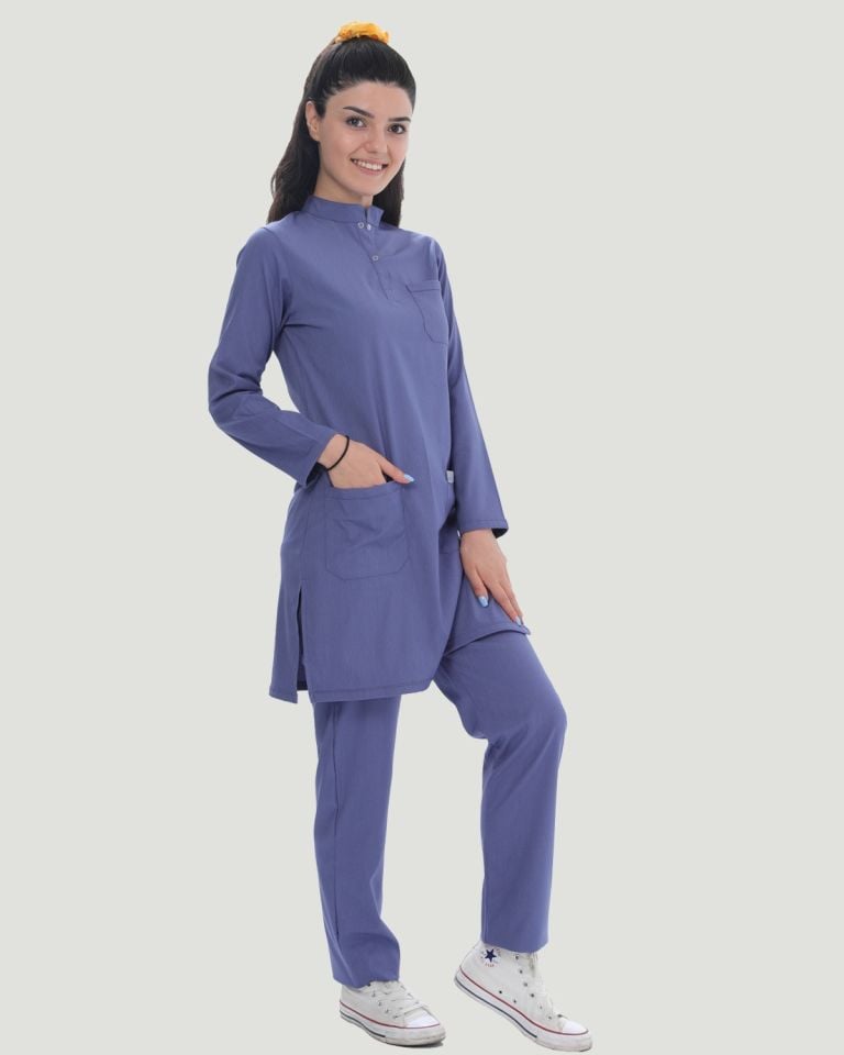 CORE-FLEX LİKRALI TESETTÜR UNİFORMA  TAKIM XXL - Havacı Mavi