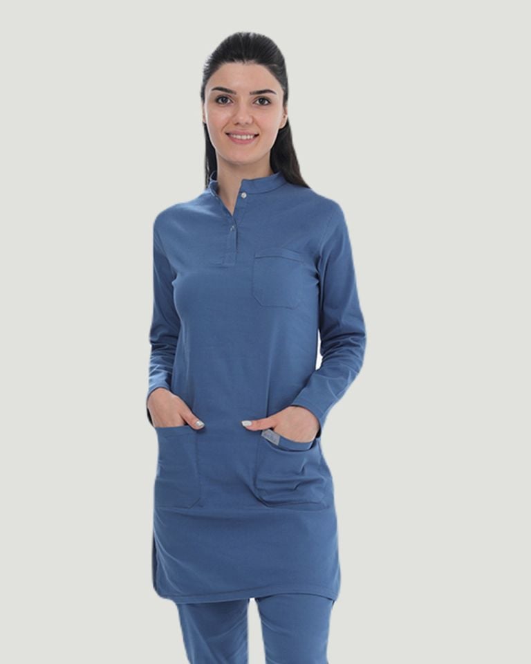 CORE-FLEX LİKRALI TESETTÜR UNİFORMA  TAKIM Indigo - XXL