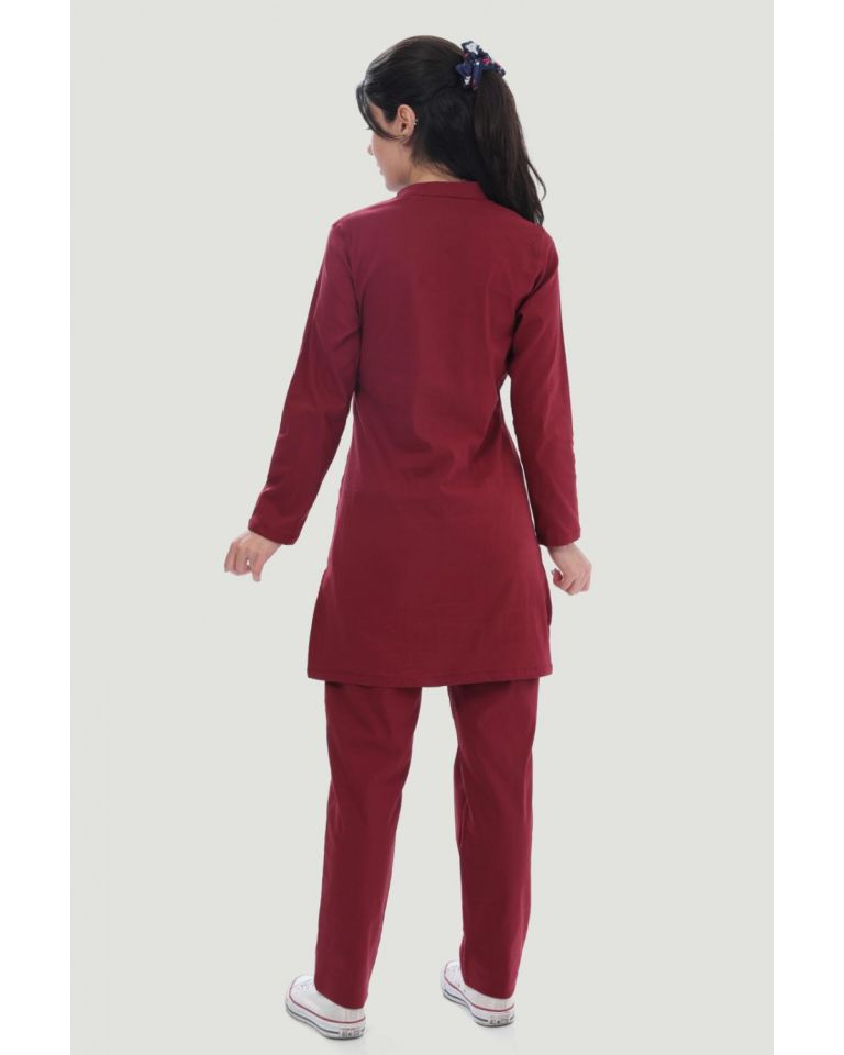 CORE-FLEX LİKRALI TESETTÜR UNİFORMA  TAKIM XL - Bordo