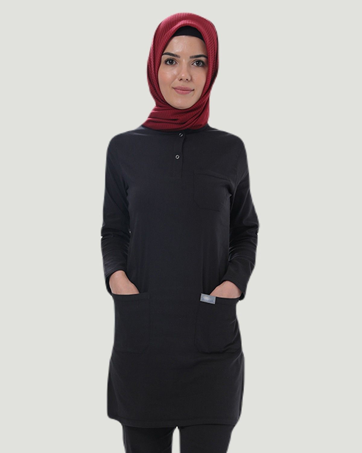 TEK ÜST U- FLEX LİKRALI TESETTÜR XS - Siyah