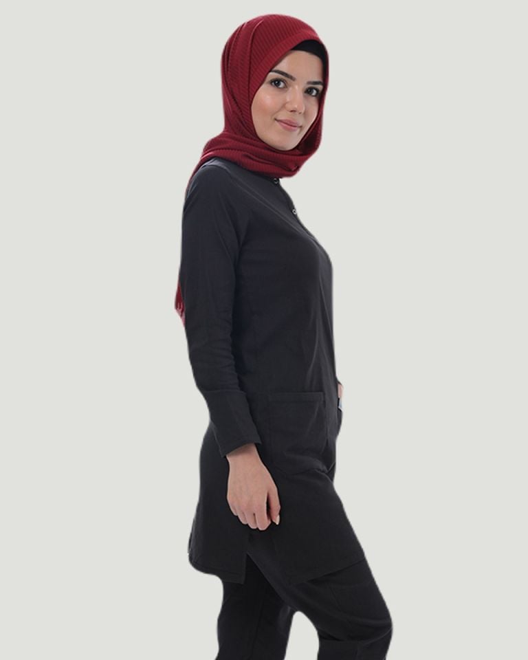 TEK ÜST U- FLEX LİKRALI TESETTÜR XS - Siyah