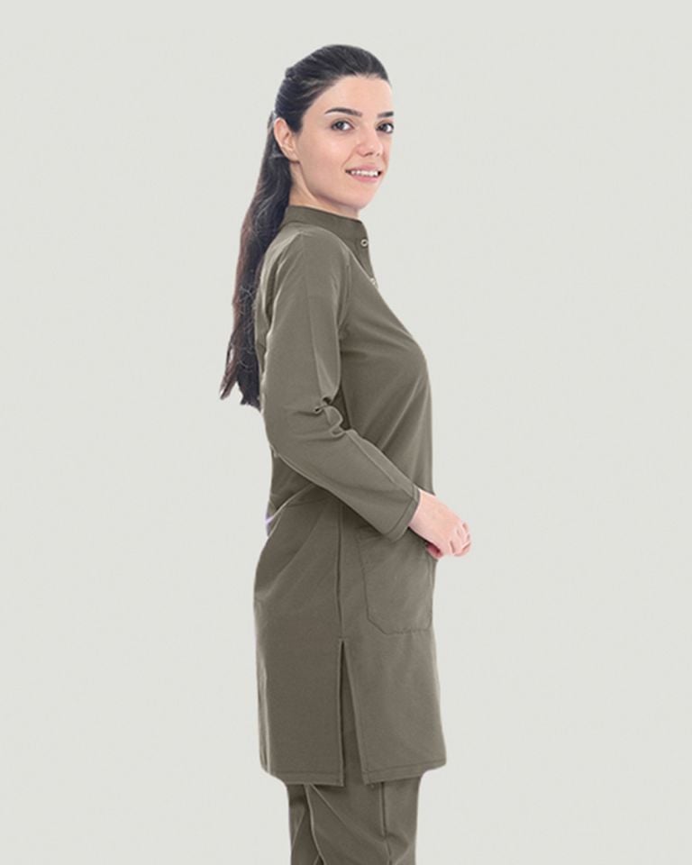 TEK ÜST U- FLEX LİKRALI TESETTÜR M - Haki Yeşil