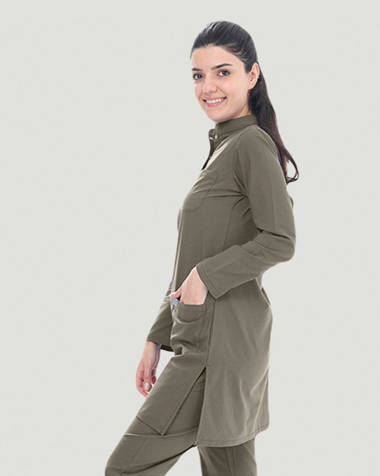 TEK ÜST U- FLEX LİKRALI TESETTÜR M - Haki Yeşil