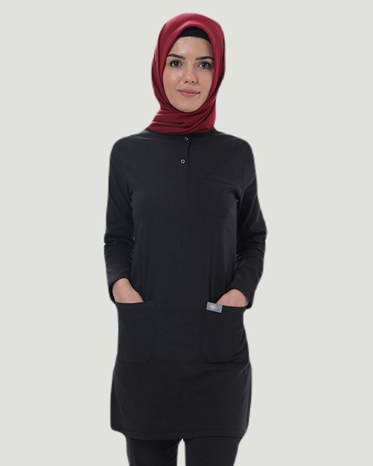 TEK ÜST U- FLEX LİKRALI TESETTÜR M - Siyah