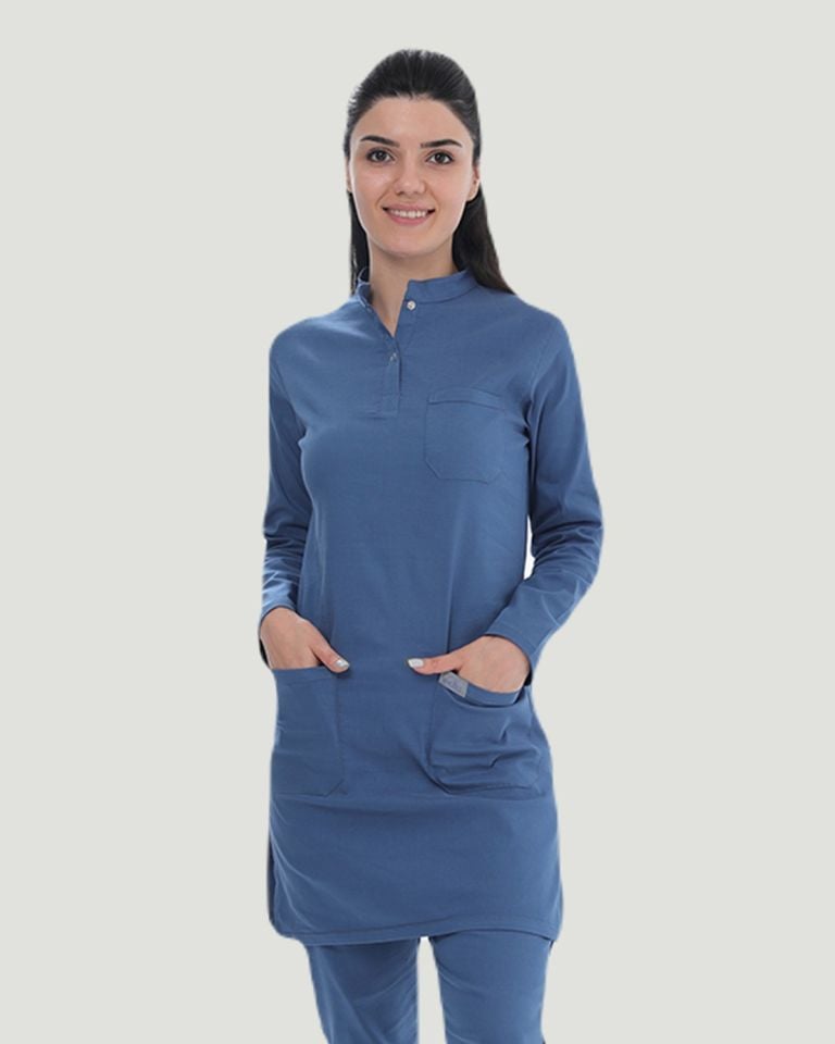 TEK ÜST U- FLEX LİKRALI TESETTÜR Indigo - L