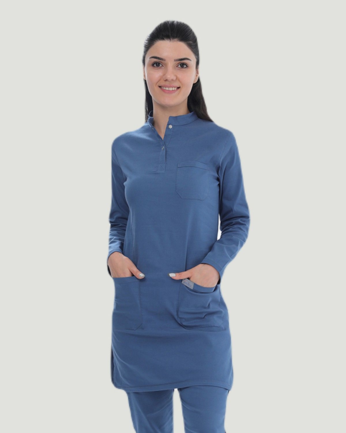 TEK ÜST U- FLEX LİKRALI TESETTÜR Indigo - XL