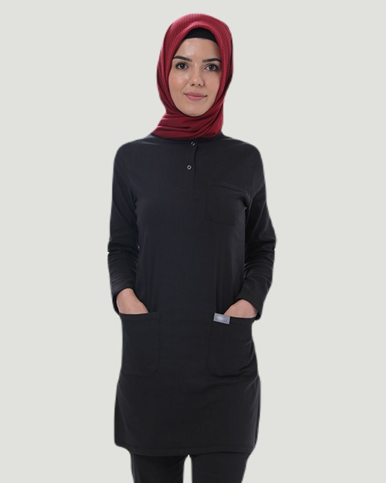 TEK ÜST U- FLEX LİKRALI TESETTÜR Siyah - XL