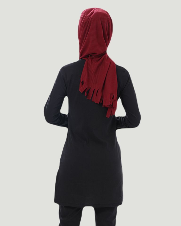 TEK ÜST U- FLEX LİKRALI TESETTÜR Siyah - XL