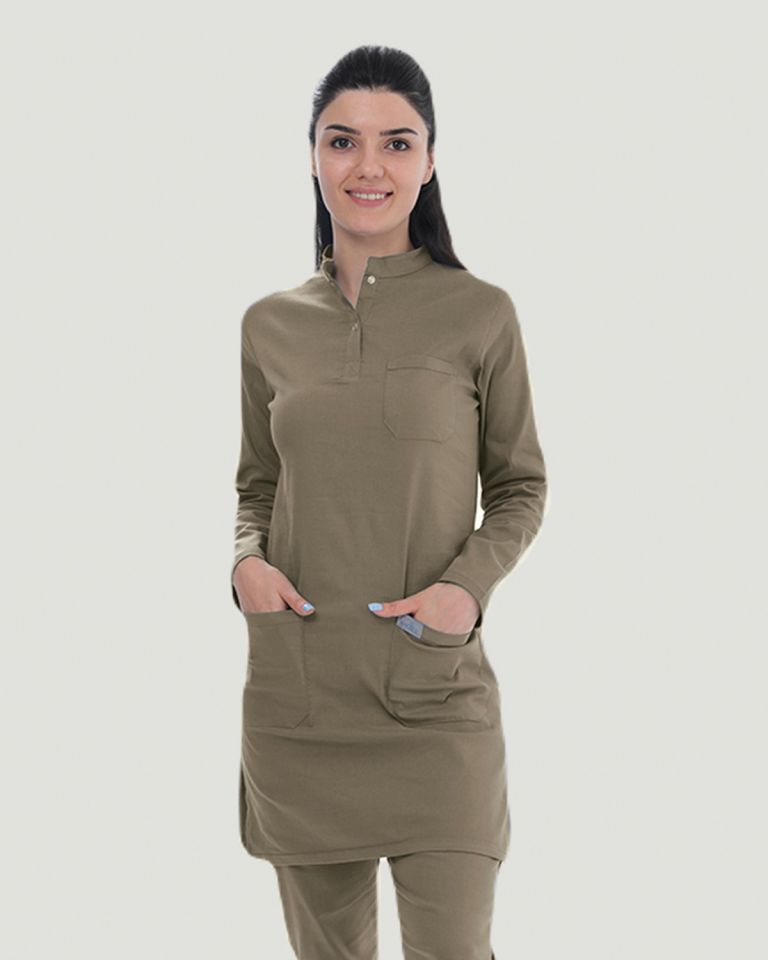 TEK ÜST U- FLEX LİKRALI TESETTÜR XXL - Haki Yeşil