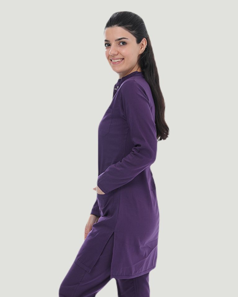 TEK ÜST U- FLEX LİKRALI TESETTÜR Mor - XXL