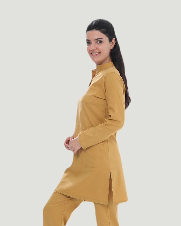 TEK ÜST U- FLEX LİKRALI TESETTÜR S - Hardal