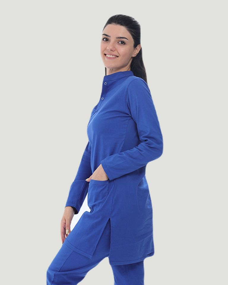 TEK ÜST U- FLEX LİKRALI TESETTÜR M - Saks Mavi