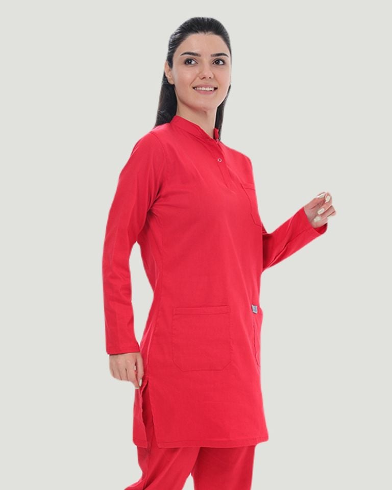 TEK ÜST U- FLEX LİKRALI TESETTÜR Kırmızı - L