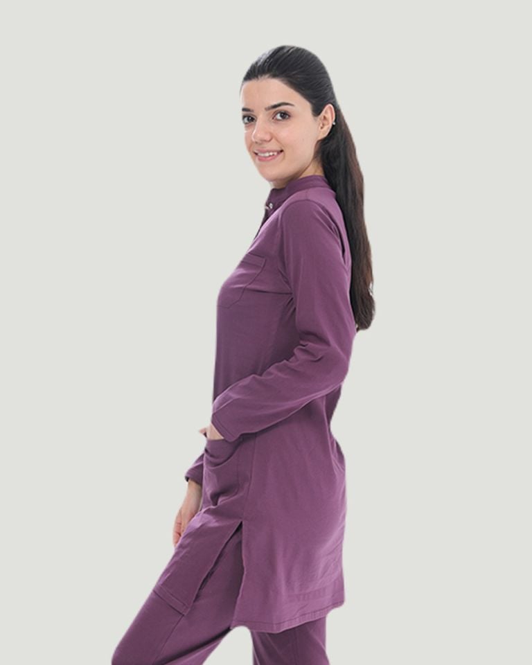 TEK ÜST U- FLEX LİKRALI TESETTÜR Mürdüm - L