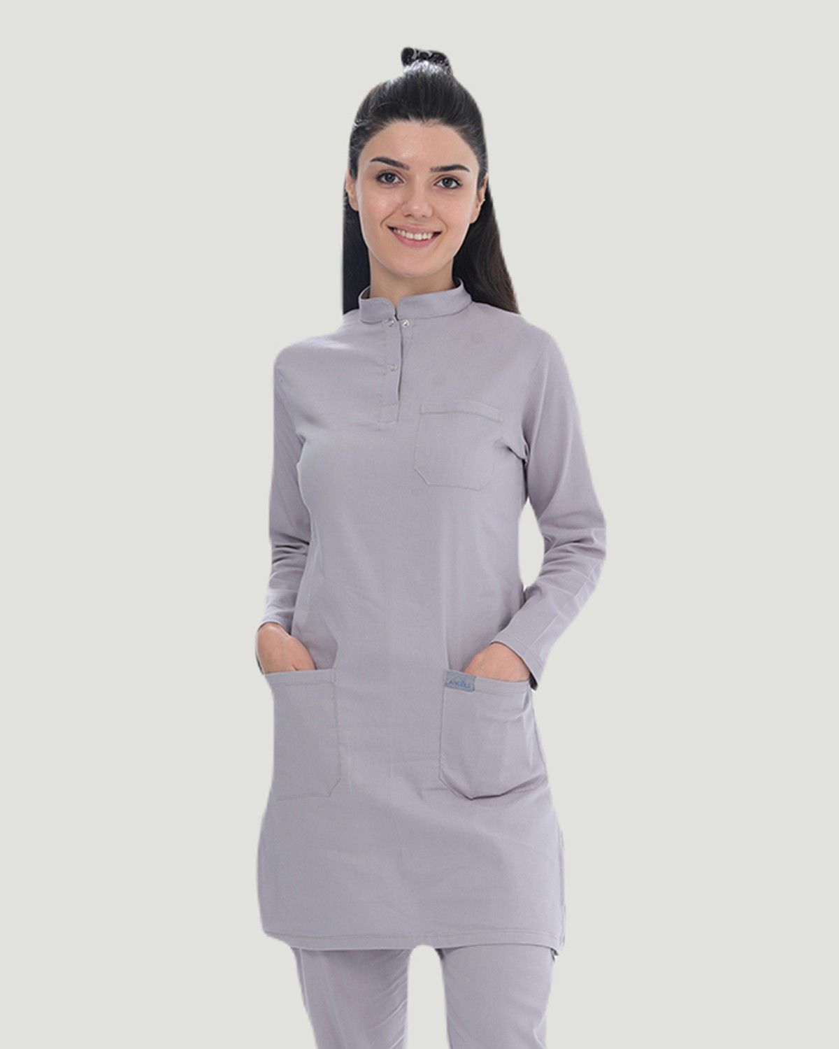 TEK ÜST U- FLEX LİKRALI TESETTÜR Gri - XL