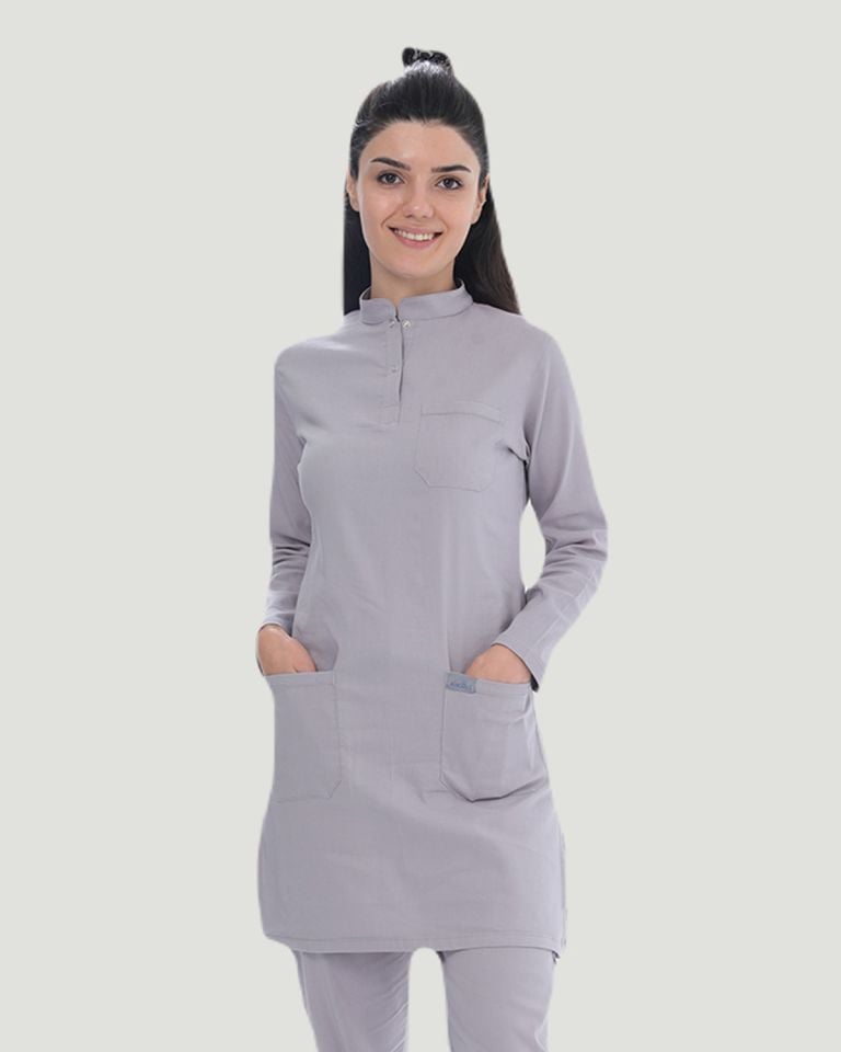 TEK ÜST U- FLEX LİKRALI TESETTÜR Gri - XL