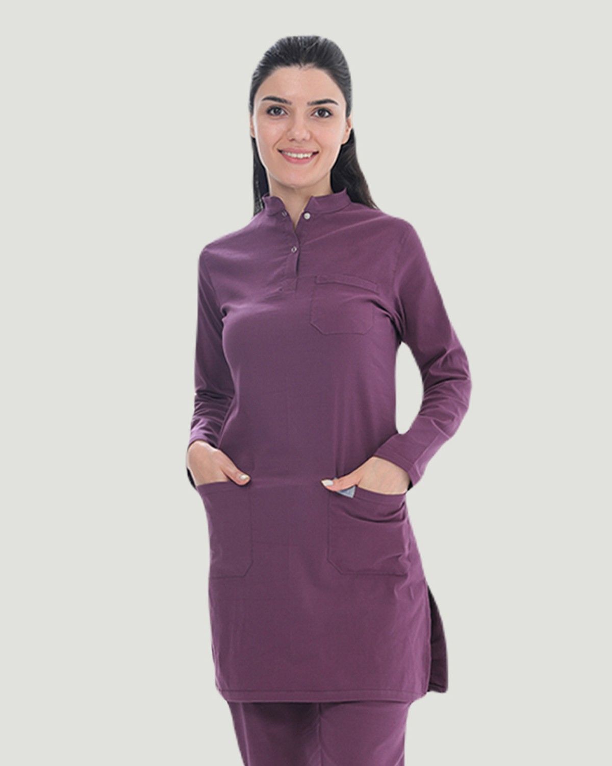 TEK ÜST U- FLEX LİKRALI TESETTÜR Mürdüm - XL