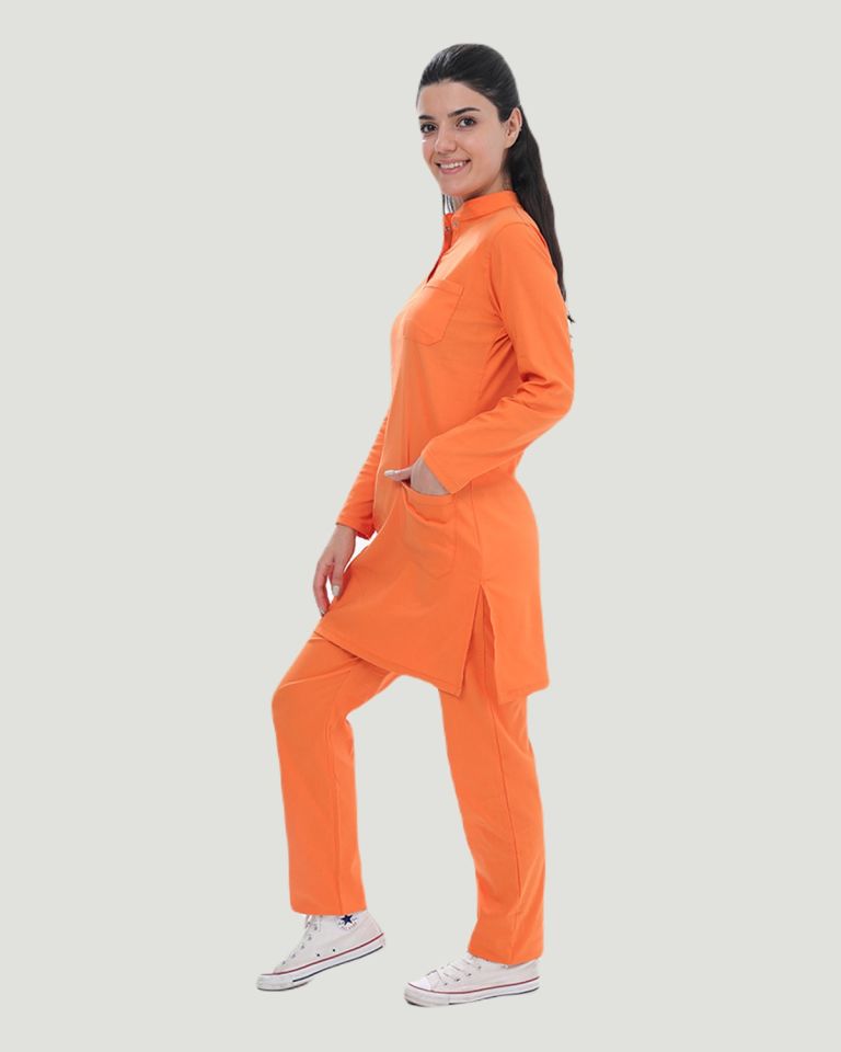 TEK ÜST U- FLEX LİKRALI TESETTÜR XXL - Orange