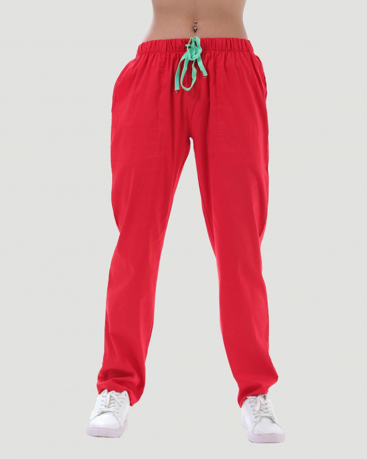 LİKRALI U-FLEX KADIN PANTOLON S - Kırmızı