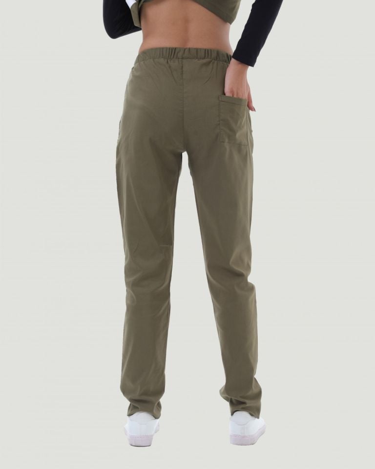 LİKRALI U-FLEX KADIN PANTOLON S - Haki Yeşil