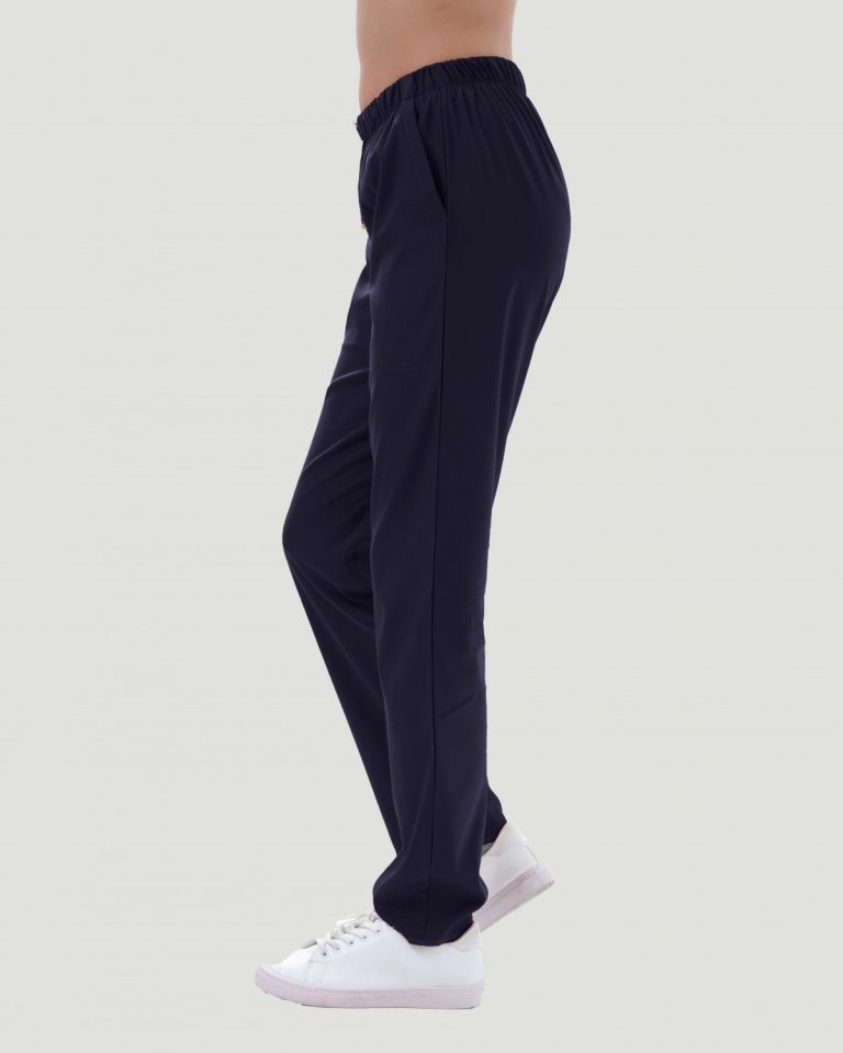 TERİKOTON KADIN  PANTOLON (İNCE KUMAŞ ) L - Petrol Mavi