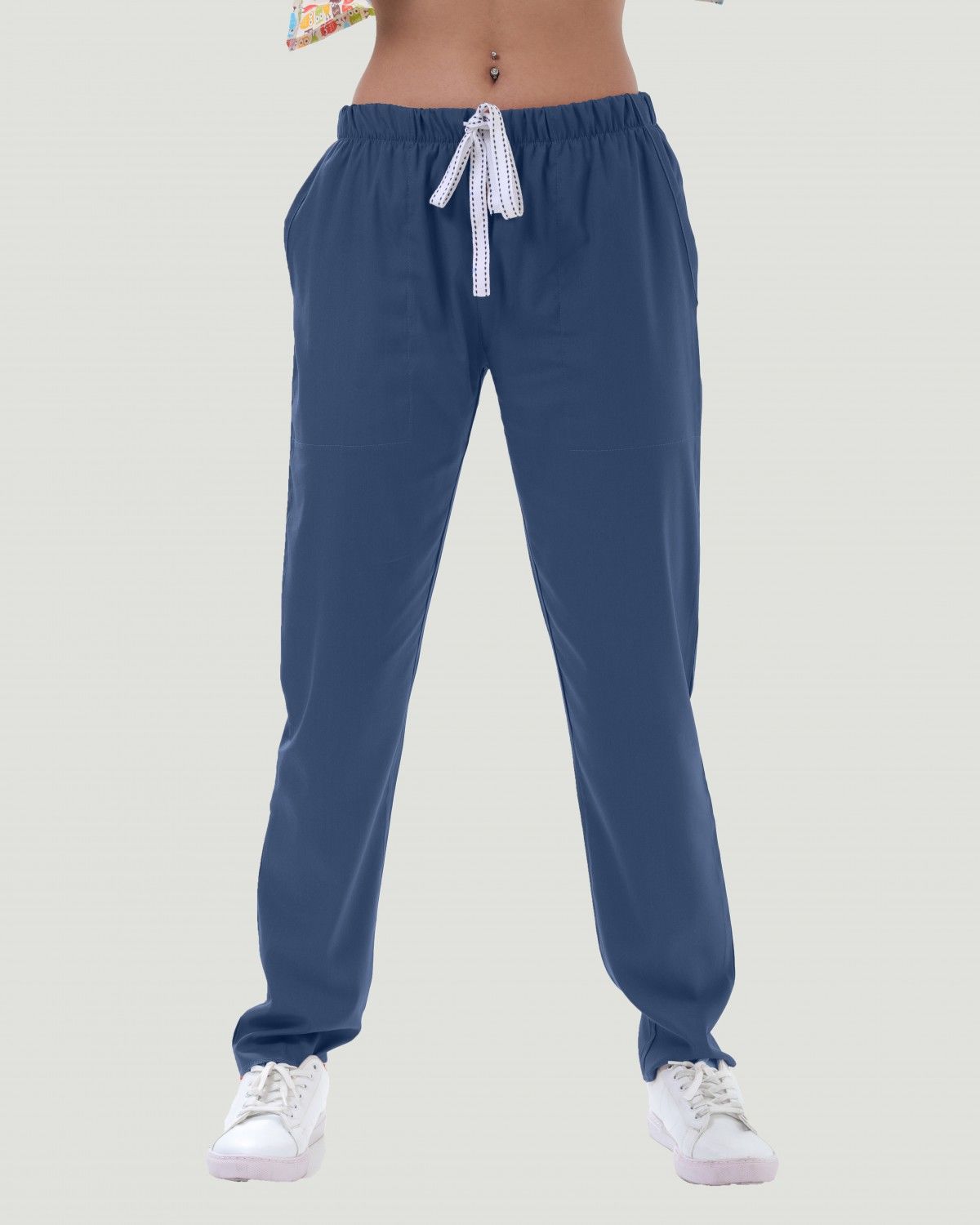 TERİKOTON KADIN  PANTOLON (İNCE KUMAŞ ) S - Indigo