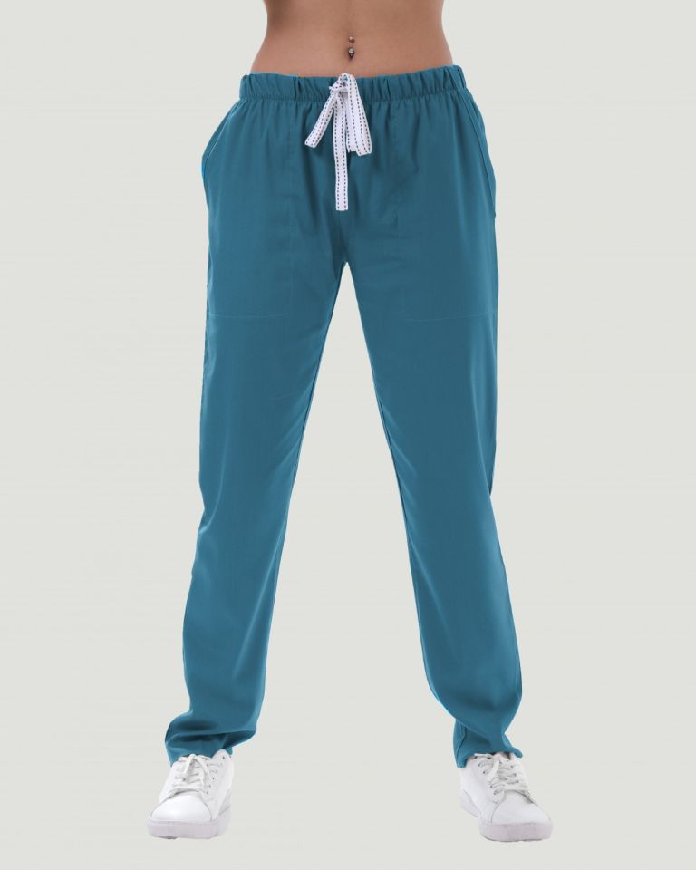 TERİKOTON KADIN  PANTOLON (İNCE KUMAŞ ) XXL - Bebe Mavi