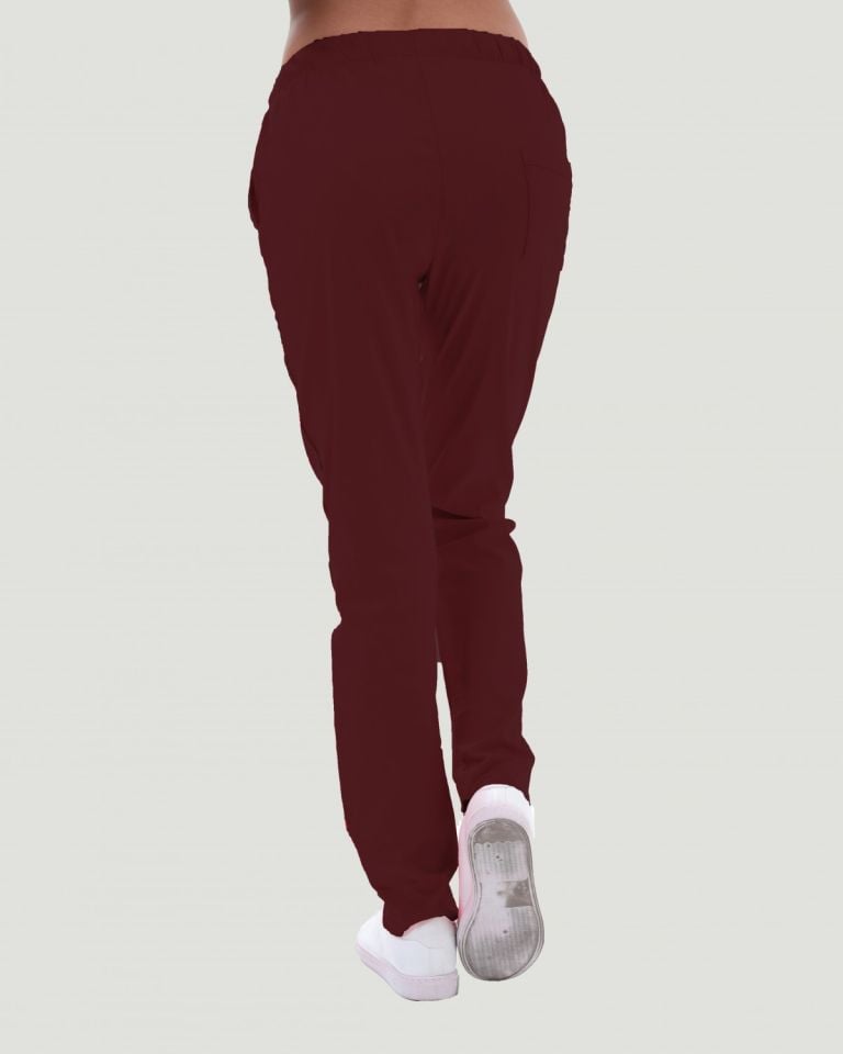 TERİKOTON KADIN  PANTOLON (İNCE KUMAŞ ) XXL - Bordo