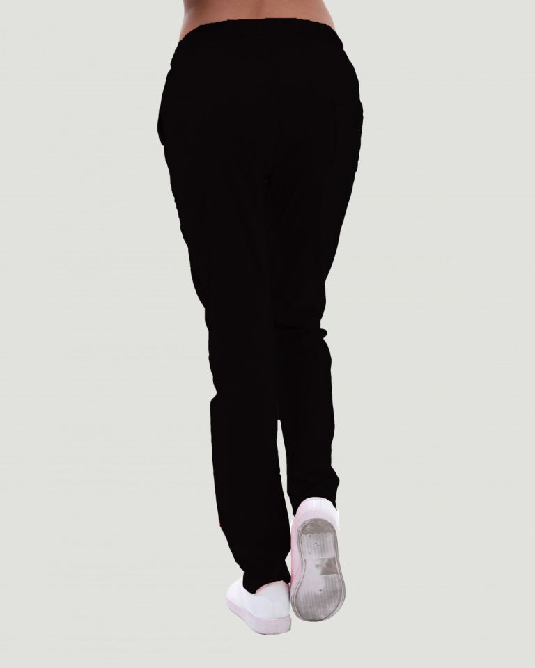 TERİKOTON KADIN  PANTOLON (İNCE KUMAŞ ) Siyah - L