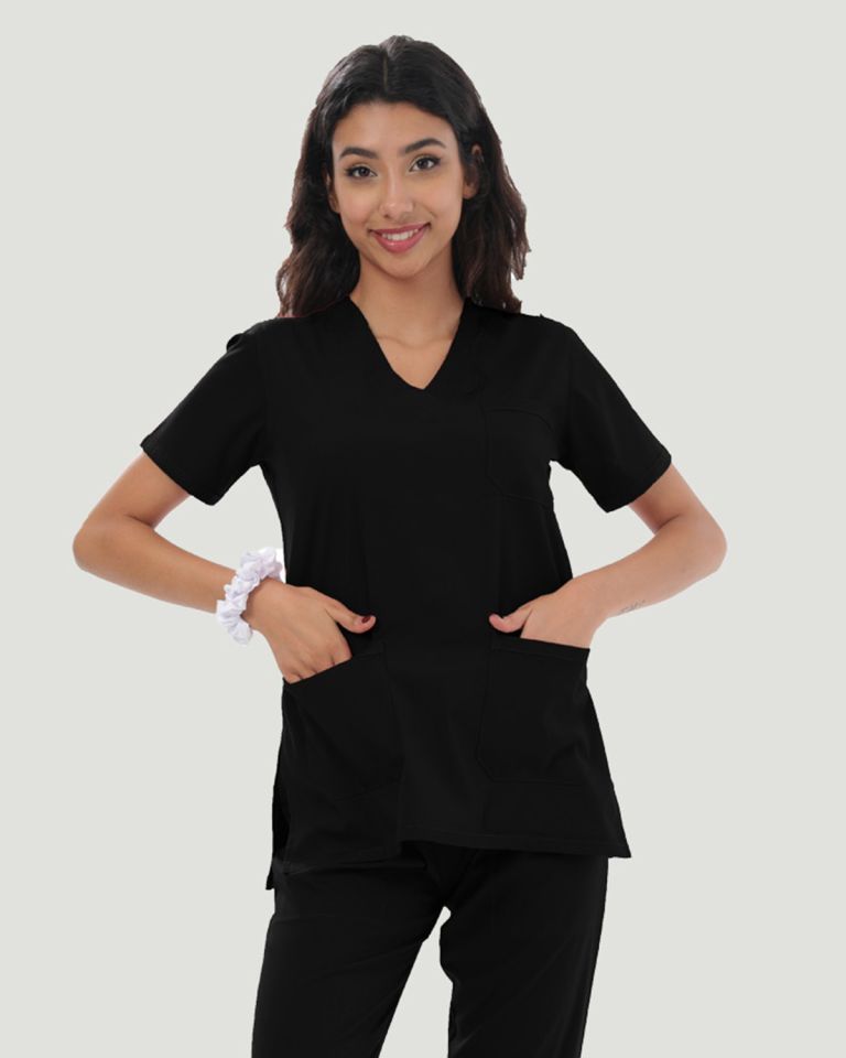 U-FLEX LİKRALI KADIN CERRAHİ TAKIM S - Siyah