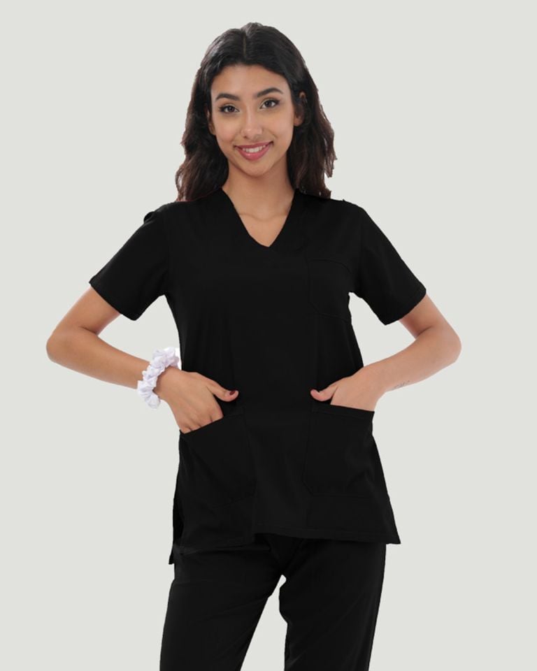 U-FLEX LİKRALI KADIN CERRAHİ TAKIM M - Siyah