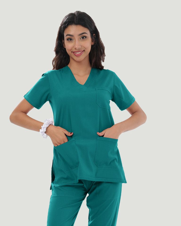 U-FLEX LİKRALI KADIN CERRAHİ TAKIM L - Benetton Yeşil