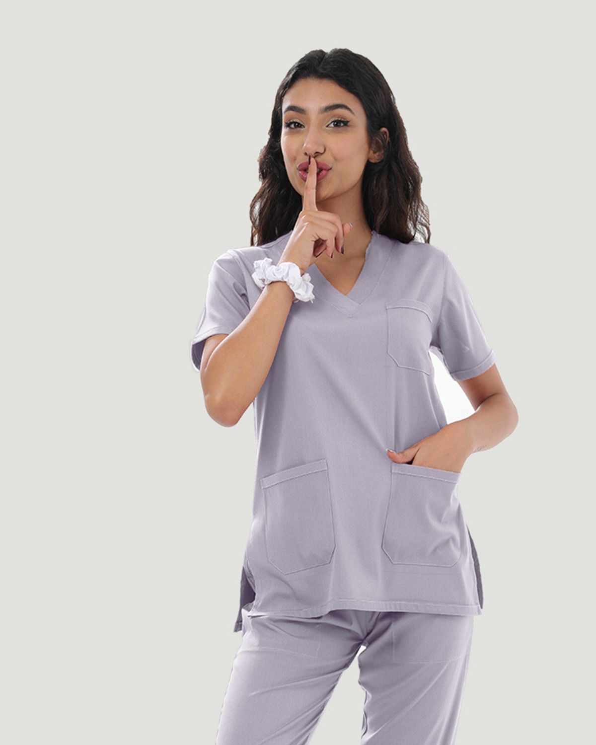 U-FLEX LİKRALI KADIN CERRAHİ TAKIM Gri - L