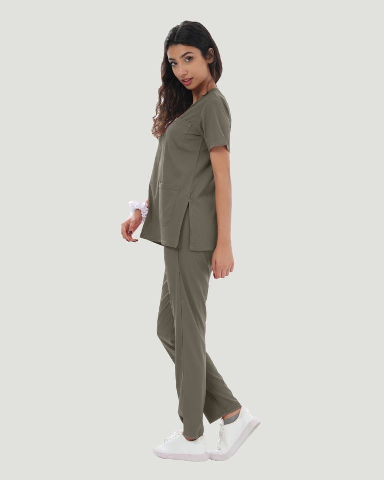 U-FLEX LİKRALI KADIN CERRAHİ TAKIM L - Haki Yeşil
