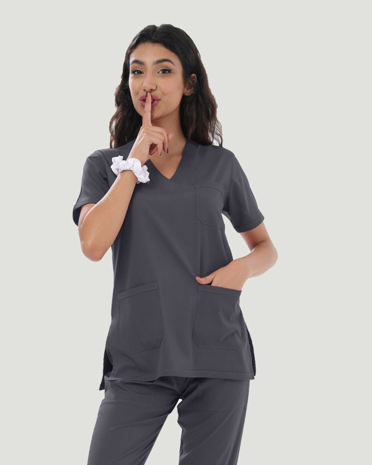 CORE FLEX  LİKRALI KADIN CERRAHİ TAKIM XS - Füme