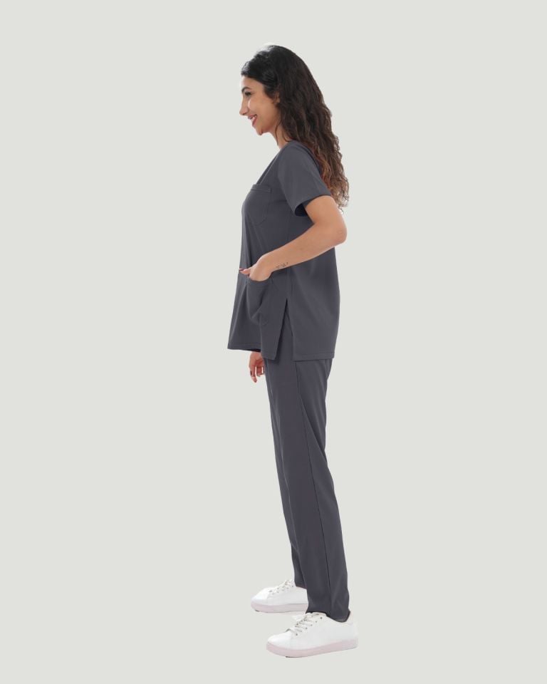 CORE FLEX  LİKRALI KADIN CERRAHİ TAKIM XL - Füme