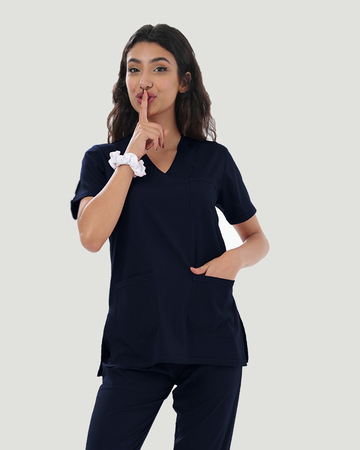 CORE FLEX  LİKRALI KADIN CERRAHİ TAKIM XL - Lacivert