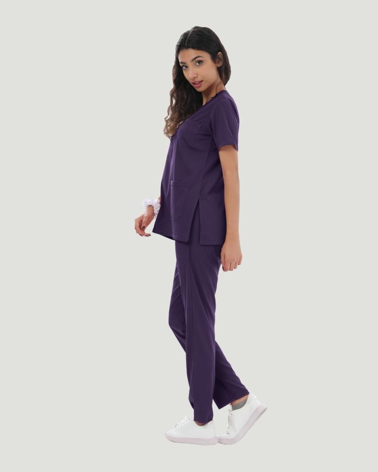 CORE FLEX  LİKRALI KADIN CERRAHİ TAKIM XS - Mor