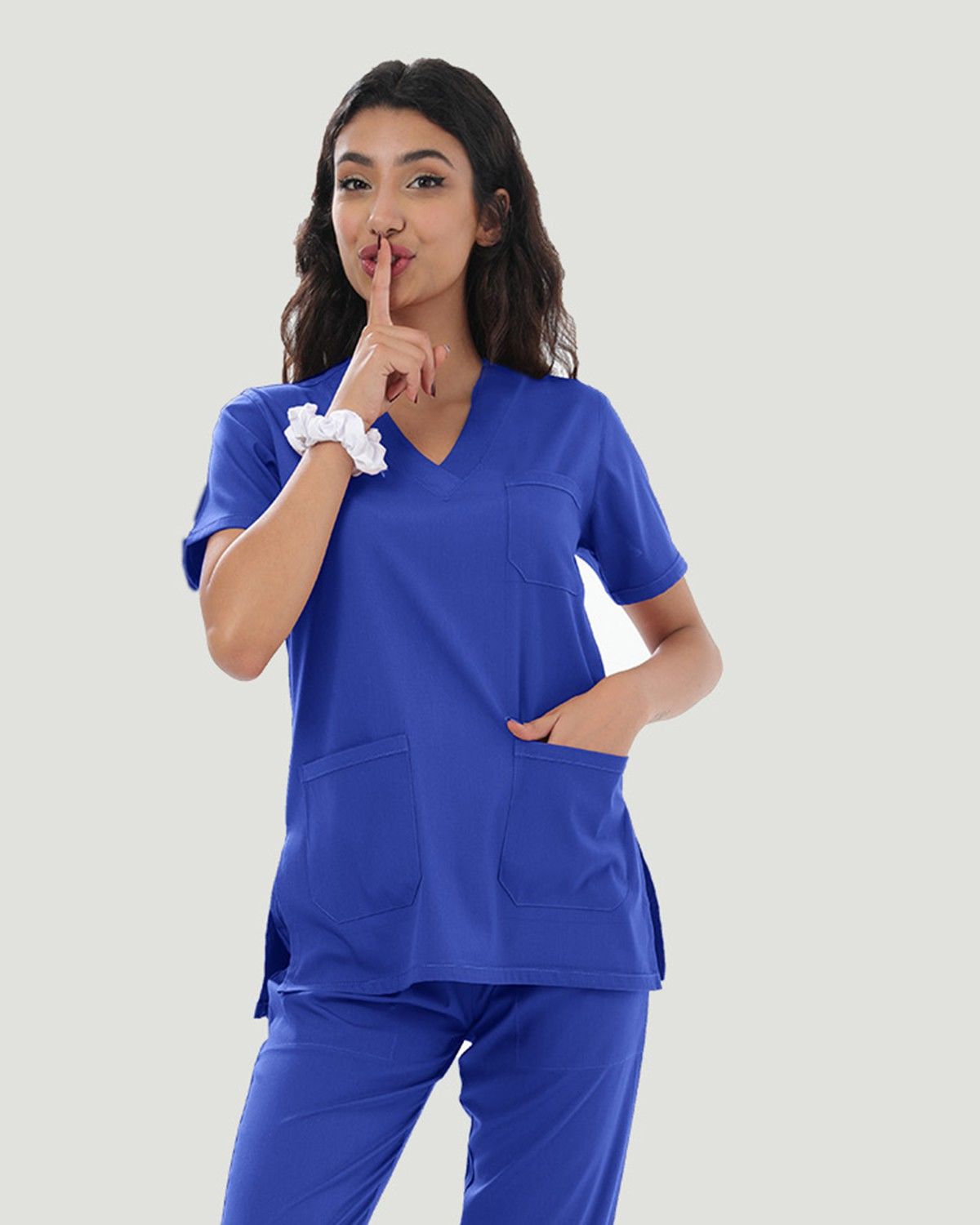 CORE FLEX  LİKRALI KADIN CERRAHİ TAKIM Saks Mavi - L